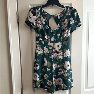 Floral Teal Romper